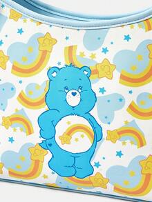 SHEIN X Care Bears Cartoon Pattern Fashion Commuter Handbag - Yellow blue orange - View 3