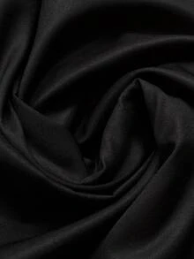 GlowEve Women's Asymmetric Neckline Short Dress With Bow Decor - Black - View 5