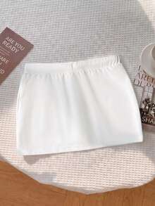 Tween Girl Tween Girl Tween Girls Short White Athletic Skirt - White - View 6