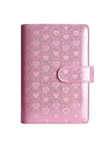 1 Set Waterproof Zippered PU Leather Heart Shape Cash Envelope Budget Binder With 8 Envelopes 12 Budget Cards 2 English Labels 10 Colored Stickers Savings Organizer Accounting Notebook Money Management Financial Planner For Women Valentine Day Gift Personal Finance Binder - one-size - View 11