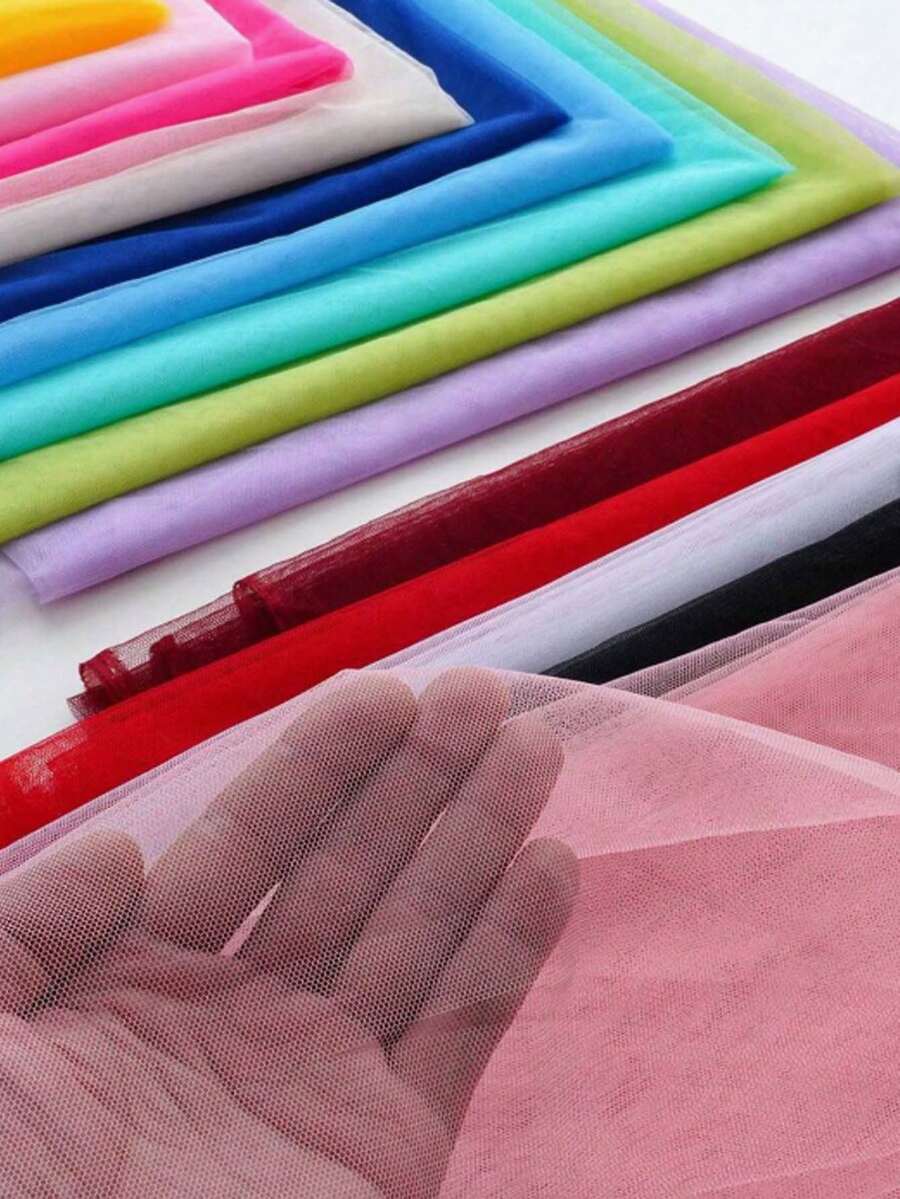 1件 160 * 500cm 柔軟六角形網布,多色婚禮派對裝飾布料,蓬蓬裙DIY服裝布料 - 彩色 - 查看 1