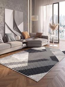Alfombra de pasillo/alfombra de área con impresión digital antideslizante y lavable, alfombra de sala de estar, diseño moderno, estilo moderno, escandinavo, bohemio y clásico, 100% poliéster, fabricada en Turquía - Beis - Ver 2