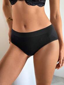 Firerie Ropa interior modeladora sencilla y lisa para levantar el trasero, uso casual para todos los días - Negro - Ver 4