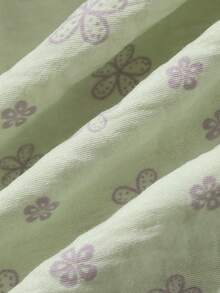 Dazy Plus 花卉印花滿版短款家居服 大尺碼女款 春夏優雅睡袍 - 薄荷綠 - 查看 6