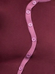 Nöista Atasan Rajut Pas Badan Warna Burgundy, Lembut, Elastisitas Luar Biasa, Elegan dan Praktis, Cocok untuk Musim Semi dan Gugur, Pesta, Kencan. Merupakan Pakaian Wajib dalam Lemari Pakaian Modern Apa Pun. - Chocolate Brown - View 9