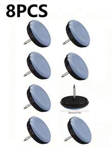 8 Pcs Furniture Sliders, Heavy Duty Chair Glides For Wood Floor, Easy Move & Floor Protection - Dusty Blue - View 9