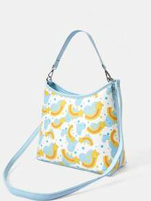 SHEIN X Care Bears Cartoon Pattern Fashion Commuter Handbag - Yellow blue orange - View 4
