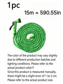Selang Taman yang Dapat Ditarik dan Diperpanjang 7,5-60M dengan Nozzle Semprotan yang Dapat Diatur 7-in-1, Pipa Air Fleksibel dan Tahan Lama dengan Konektor Fitting untuk Mencuci Mobil, Menyiram Rumput, Memandikan Hewan Peliharaan, dan Penggunaan Sepanjang Musim. - hijau - View 8