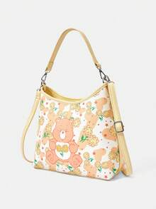 SHEIN X Care Bears 卡通圖案時尚通勤手提包 - 彩色 - 查看 2