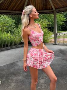 Sydney Algeri Women Two Pieces Outfits For Daily Wear Elegant Pink - Pink - View 4