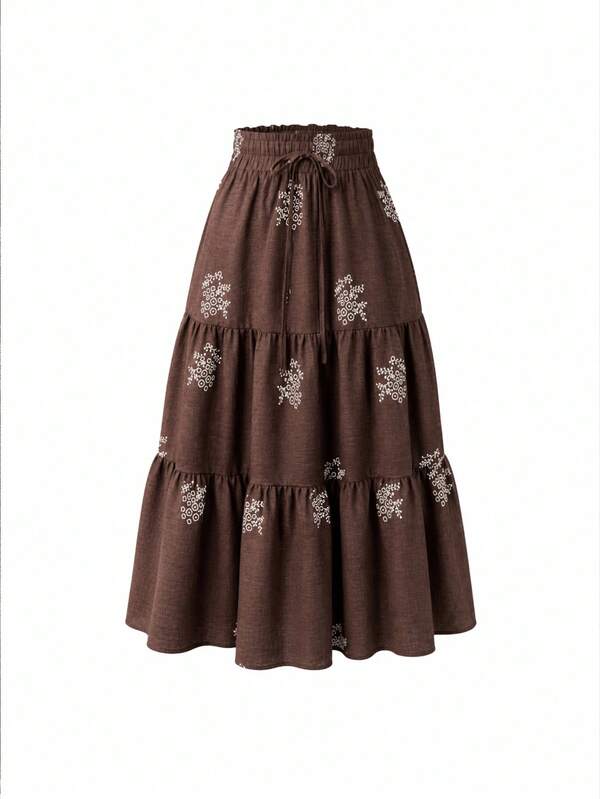 Lacomfia Falda tipo pastel para mujer con bajo versátil, cómoda y estilizada, talla grande
