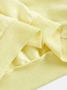 Girlism Tween Girl Bowknot Decor Colorblock Casual Daily Long Sleeve Sweatshirt - Yellow - View 7