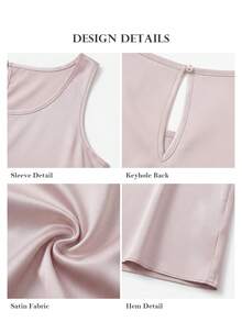 ELLERISSA Plus Size Apricot Satin Low Scoop Cami Top - Apricot - View 6