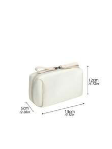 Minimalist Influencer-Style Handheld Makeup Bag, Multi-Purpose Storage Pouch For Data Cables & Earphones, Portable Cosmetic Organizer Bag For Lipsticks & Makeup Essentials - Multicolor - View 3
