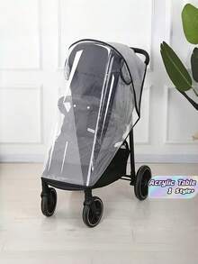 Stroller Weather Cover Universal Rain Shield Waterproof Windproof Snow Dust Protector Thick Durable With Clear Breathable Mesh - Extended Full-coverage Model - View 1