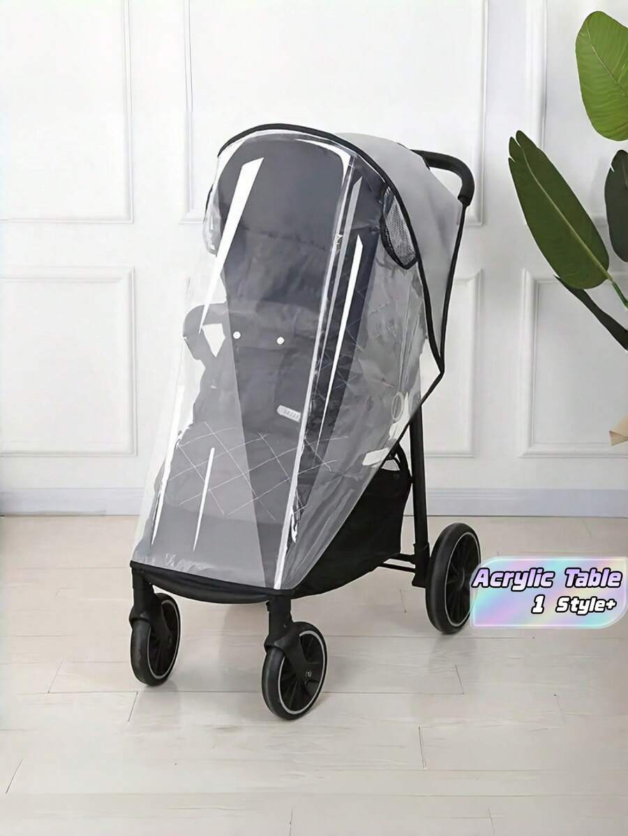Stroller Weather Cover Universal Rain Shield Waterproof Windproof Snow Dust Protector Thick Durable With Clear Breathable Mesh - Extended Full-coverage Model - View 1