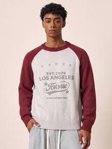 TOKVUE Men's Letter Print Casual Daily Knit Top - Multicolor - View 4