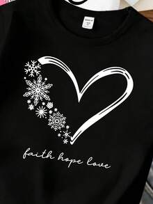 (Random Patterns,Randomly Ships 1 Of 3) Girls' Fashion Creative Pastel Floral Hollow Heart Leopard Print Fun Letter Pattern Basic Short Sleeve T-Shirt - Multicolor - View 5