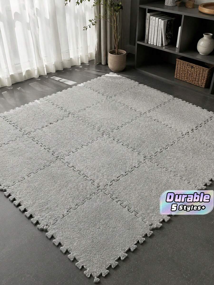 2/6/10/20/50pcs Spliced Floor Mats, Modern Minimalist Interlocking Foam Mats, Non-Slip And Easy-To-Clean Interlocking Carpets, Stain-Resistant Spliced Floor Mats, Suitable For Home Floor Decoration In Living Rooms - multicolor - View 1