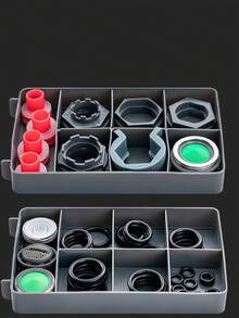 1PC Complete Kitchen Bathroom Plumbing Repair Kit, Assorted O-Rings Rubber Washers Hex Nuts Faucet Aerators Spanner Screwdriver Hardware Replacement Parts Set With Organizer Storage Box - View 2