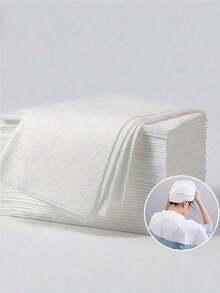50/100pcs Disposable Face Towels, Soft & Absorbent Bathroom Essentials, Mini Beauty Salon Towels (White) - Multicolor - View 5