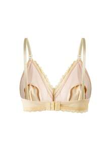 Moonlight&Mama Elegant Solid Color Lace Maternity Bra - Apricot - View 2