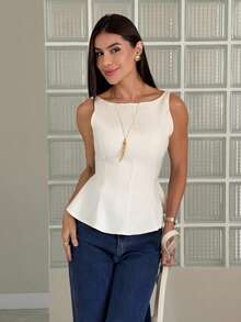 Yohana Edit Women's Backless Butterfly A-Line Top, Summer New Arrival,Summer Top Casual - Apricot - View 5