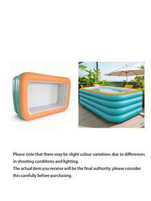 Inflatable Swimming Pool - Made Of Thick Pvc Material, Suitable For Bathing And Relaxation, Foldable, Ideal For Outdoor Garden Entertainment And Summer Parties, Durable Design - Available In Multiple Models - A - View 11