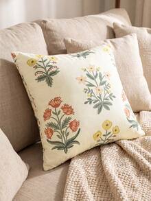 1pc Decorative Pillow Cover, Hidden Zipper Design, Suitable For Living Room, Dining Room And Bedroom Decor, Soft And Comfortable, Minimalist Style - Multicolor - View 2