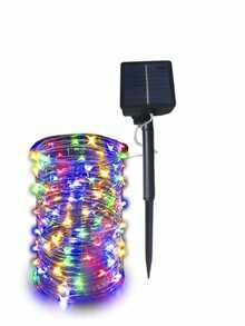 太陽能 LED 戶外防水仙女燈串 聖誕萬聖節裝飾 庭園燈串 派對用品 - 黑與白 - 查看 14