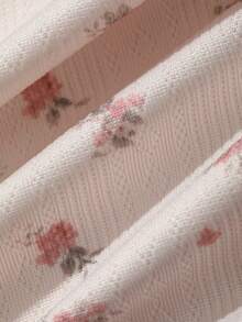Livesso 甜美碎花無袖細肩帶洋裝 夏季女款睡裙 - 白色 - 查看 8