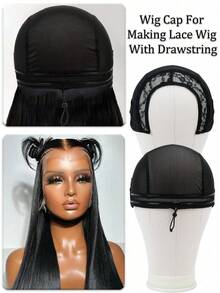 Nunify Wig Caps untuk Membuat Wig Lace dengan Tali Serut, Topi Jala yang Dapat Diatur dengan Pita Elastis Silikon Anti Selip untuk Wig, Topi Tenun dengan Tali Serut untuk Membuat Wig Lace Front 4x4, 5x5, 13x4, 13x6 - warna-warni - View 10