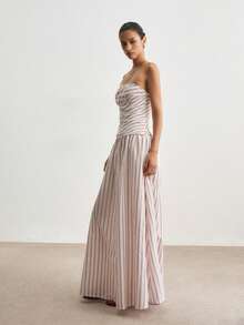 ATUI Studio Summer Casual Striped Tube Dress - Multicolor - View 7