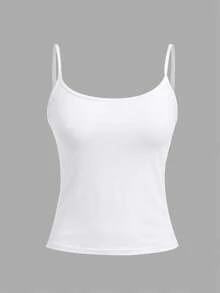 Girlism Camisetas de tirantes para niña preadolescente de color liso, casuales y versátiles para uso diario, 3 piezas/set, blanco, rosa rubor, negro, verano, vuelta al colegio - Multicolor - Ver 5