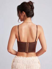 Elorette 3pcs Bra Wanita Elegan Warna Polos dengan Motif Renda dan Tambal Sulam - MultiWarna - View 4