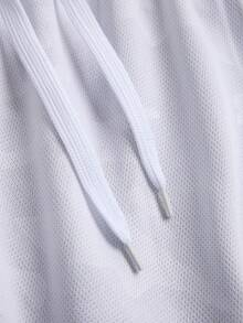 Gym Rark Men's Drawstring Waist Bull Head Print Casual Daily Double Layer Sports Shorts - White - View 5