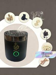 Portable Mini Electric Incense Burner Bakhoor Luxury Incense Burner In Car Gifts Birthday Graduation - black - View 1