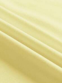 Soleia Pale Yellow Asymmetric Hem Shoulder Off Top, Suitable For Summer Vacation - Yellow - View 4