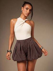 Hauture Sexy Summer Casual Solid Stretch Bubble Shorts - Multicolor - View 4