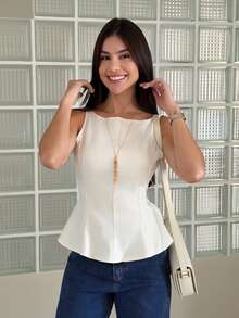 Yohana Edit Women's Backless Butterfly A-Line Top, Summer New Arrival,Summer Top Casual - Apricot - View 1