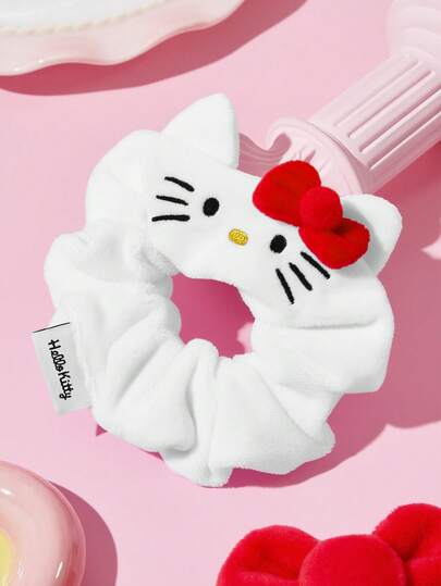HELLO KITTY AND FRIENDS | SHEIN 1 Pc Cartoon Pattern Scrunchie, Suitable For Daily Wear, Hair Tie,Valentine's Day