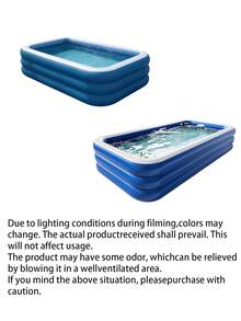 1pc Luxury Foldable Portable Multi-Layer Inflatable Swimming Pool, Suitable For Adults And Families - Durable Thickened PVC Material, Great For Water Entertainment In Garden, Backyard Or Rooftop - multicolor - View 2