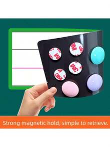 1 Buah/4 Buah Stiker Papan Tulis Magnetik 4 Baris 3 Kotak, Stiker Papan Tulis Bahasa Inggris yang Dapat Digunakan Kembali dan Dihapus, Alat Belajar di Kelas untuk Guru, Bagian Bawah Magnet yang Kuat, Desain Menarik, Magnet Kulkas, Pengajaran Bahasa yang Penuh Warna - MultiWarna - View 3
