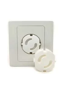 10 piezas de cubiertas protectoras de plástico blanco duradero para enchufes, protectores de enchufes sin agujeros de estilo europeo para electricidad, perfectos para el hogar, la oficina, la infantil y el uso diario. - Multicolor - Ver 3