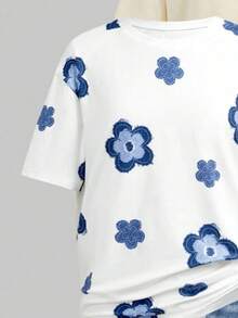 SHEIN 女童幼兒春夏秋冬套裝盲盒，3款隨機發貨1套，滿版印花套裝，含雛菊圖案、蝴蝶結、豹紋元素，適合外出與街頭穿搭，適合春夏 - 彩色 - 查看 3