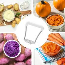 1PC Potato Masher With Non-Slip Plastic Handle, Mashing Plate Manual Food Press, Labor-Saving Kitchen Tool For Mashed Potato Pumpkin Vegetable Puree, Easy Clean Dishwasher Cooking Gadget - Multicolor - View 8