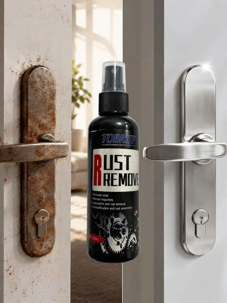 100ml Rust Remover Spray For Cars And Metal Surfaces, Multi-Purpose Metal Cleaner For Wheels, Tools And Furniture, Helps Improve Surface Appearance And Remove Rust Residue - A - View 1