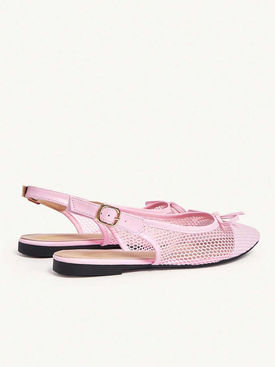 CUCCOO CHICEST Women's Shoes Summer Flat Bottom Pointed Slingback Shoes Mesh Bow Breathable Buckle Fashion Mules Shoes Casual Daily Wear