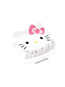 HELLO KITTY AND FRIENDS | SHEIN 中號髮夾/抓夾，適合粗髮與長髮 - 紅白色 - 查看 4