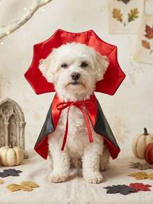PETSIN 1 PC Halloween Red & Black Vampire Cape, Pet Costume - Red - View 2